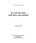Afro-american music, South Africa, and Apartheid