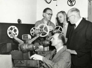 Will Alma, amateur movie maker and editor of V.A.C.S. magazine, 1948