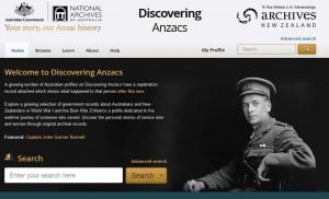 Discovery Anzacs website.