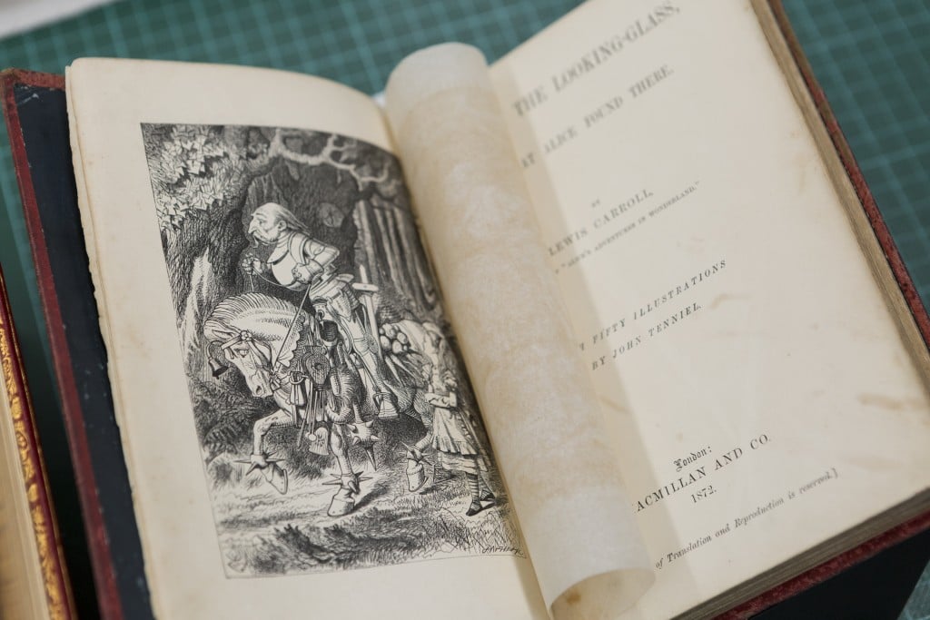 Alice In Wonderland- First Editions of Alice in Wonderland, Alice's Adventures Underground, and Through The Looking Glass, acquired by the State Library of Victoria. Photographs Teagan Glenane