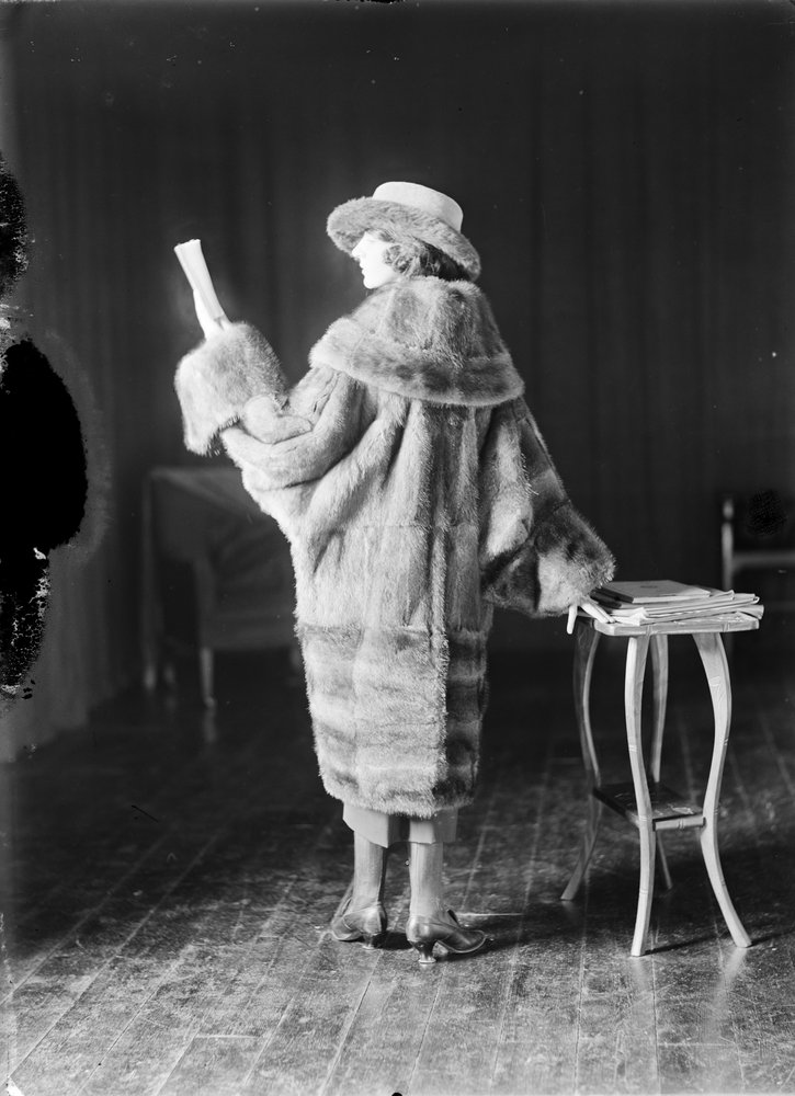woman in fur