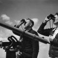 Mr. W. MacDougall chief Air Observer & Miss J. Grahame spotting, 1942, H99.201/3015