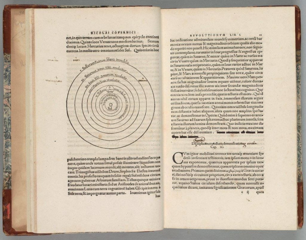 Nicolaus Copernicus’s ‘De Revolutionibus Orbium Coelestium’ (On the Revolutions of the Celestial Spheres), 1566