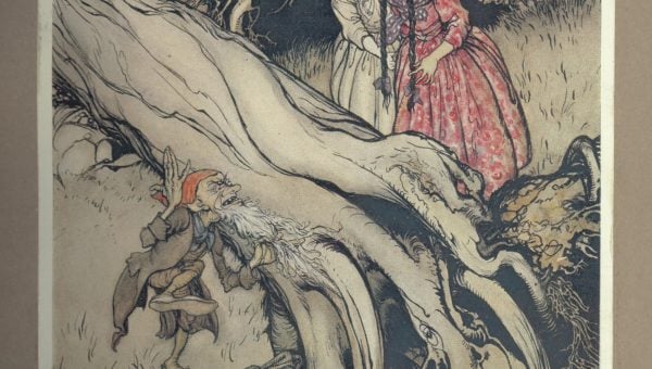 Image of Snow White and Rose Red from Grimms' tale