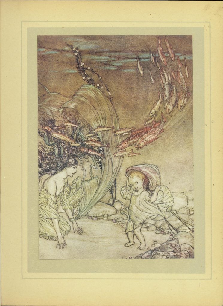 Image of Undine as an infant living under sea