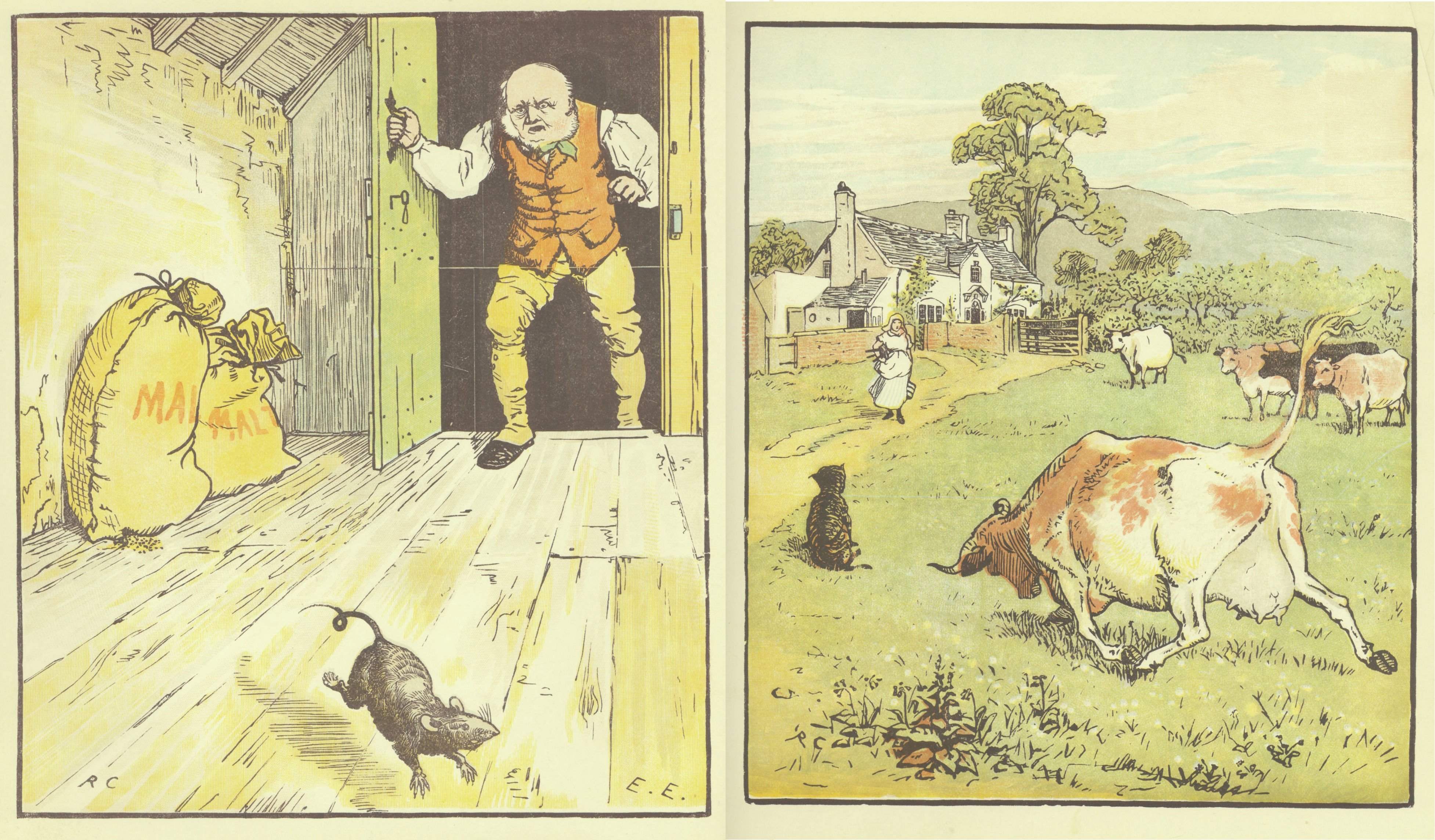 Illustrations from R. Caldecott's first collection of pictures and songs