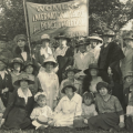 Cropped image of Disarmament Sunday, Yarra Park, Sunday 6 November 1921 / Photographer: unknown / Source: Records of the Women’s International
League for Peace and Freedom Collection, State Library Victoria