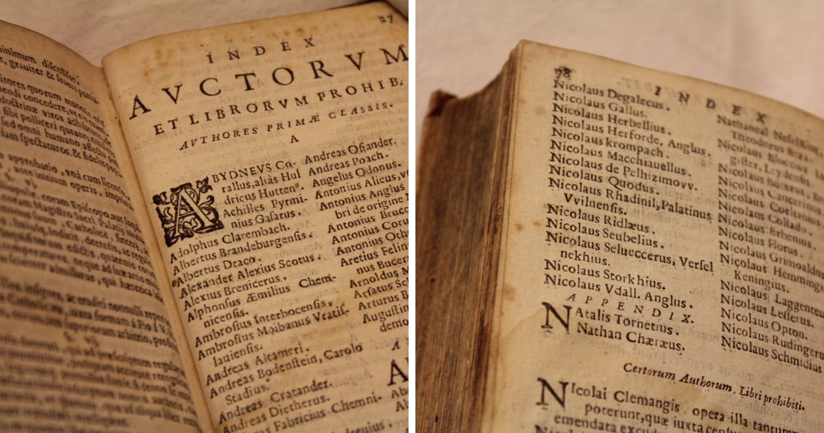 pages of Index librorum prohibitorum