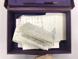 Original writing box containing correspondence, from the Syme Family Papers collection