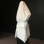 Statue covered with white sheet