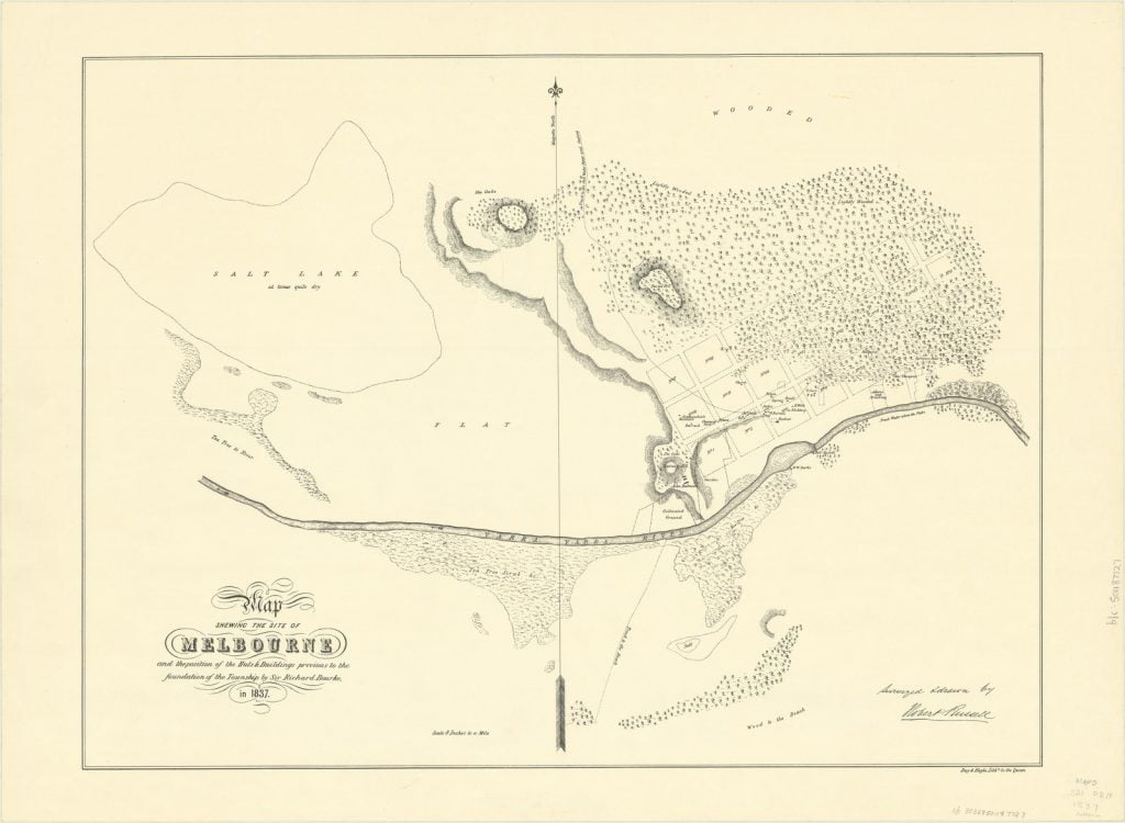 Map of Melbourne, Yarra River