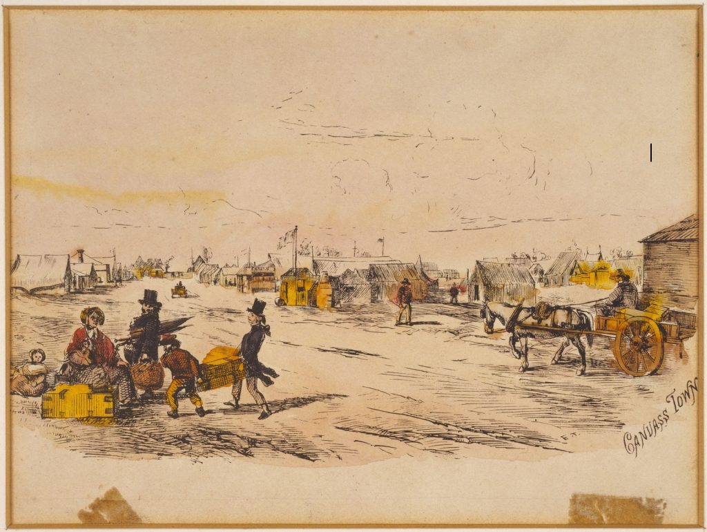 State Library Victoria Canvas Town ‘a floating city, devoured by the