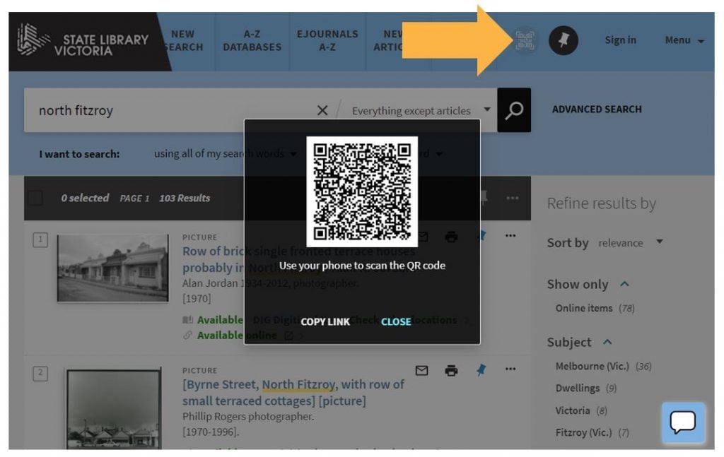 Catalogue upgrade: QR codes and search suggestions