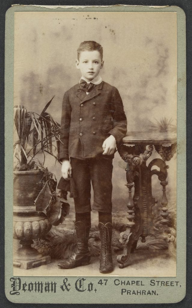 Photo portrait of William Murphy, aged 11, wearing