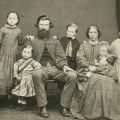 Family group, ca. 1870 to 1880. Families of five or more children were common in the Victorian era. [H2005.34/2086]