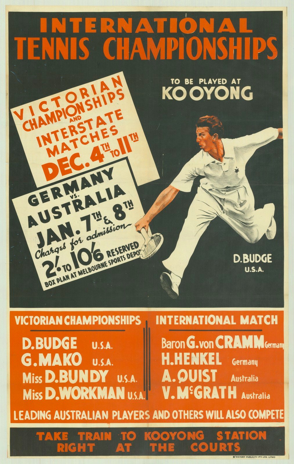 Advertisement for Tennis championships