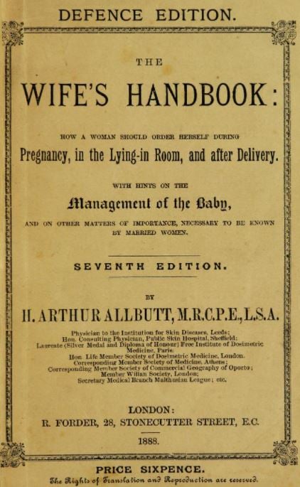 Title page of the book The Wife's Handbook