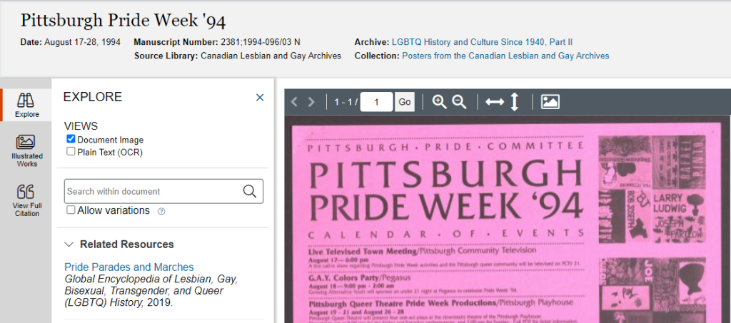 Search result for Pittsburgh Pride week 1994.