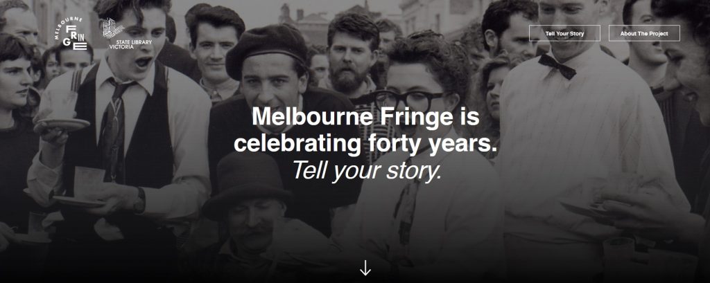 Home page of State Library Victoria's Website Tell Your Story