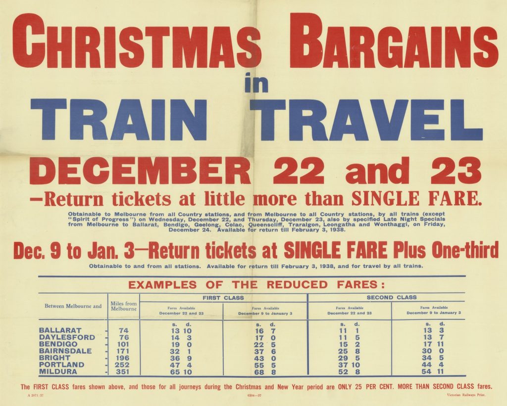 Christmas bargains in train travel H81.124/165