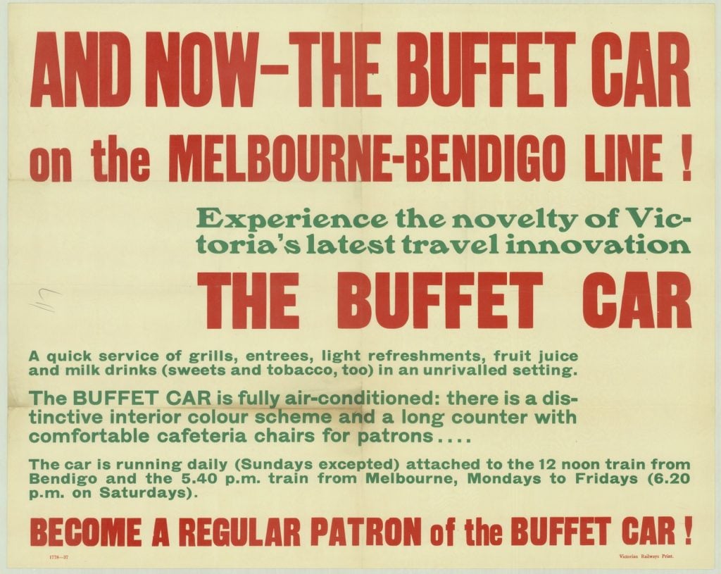 And now-the buffet car on the Melboune-Bendigo line H81.124/694