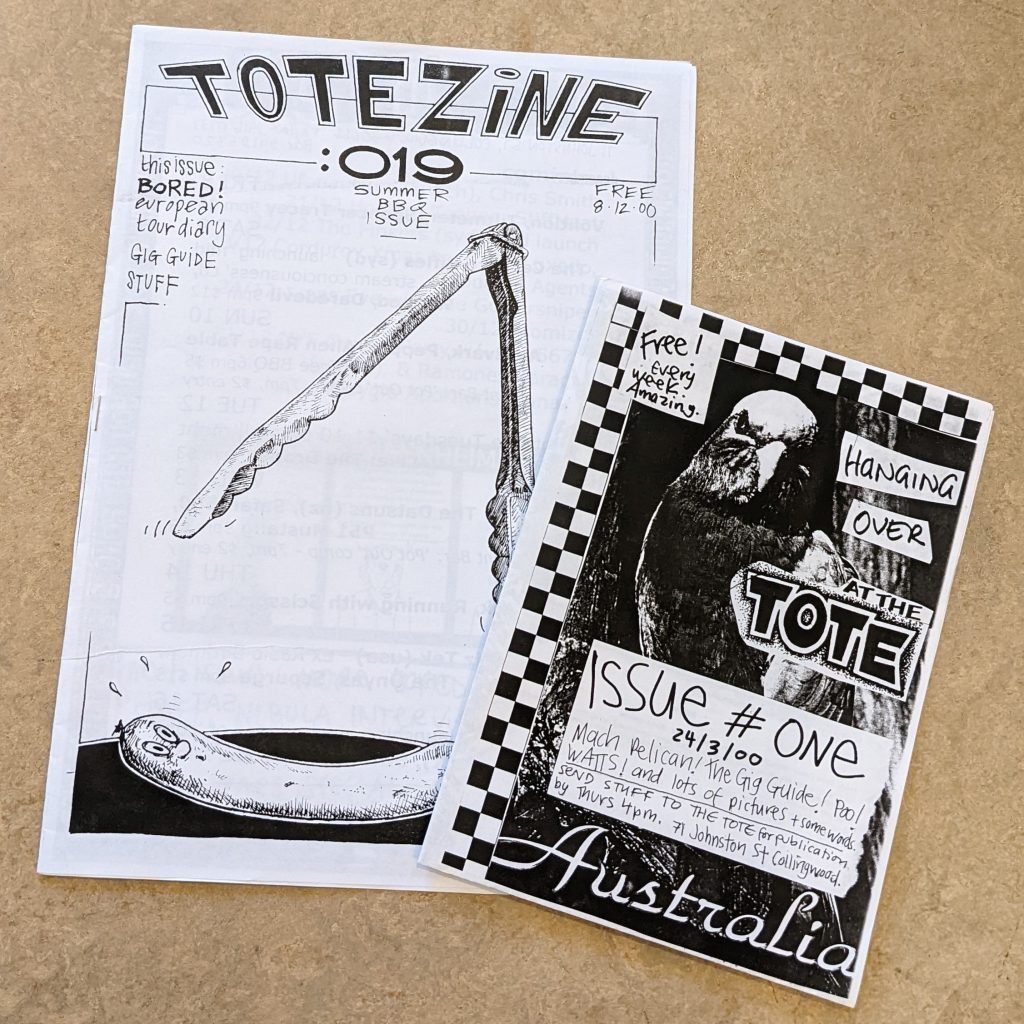 Front covers of two Zines by the Tote