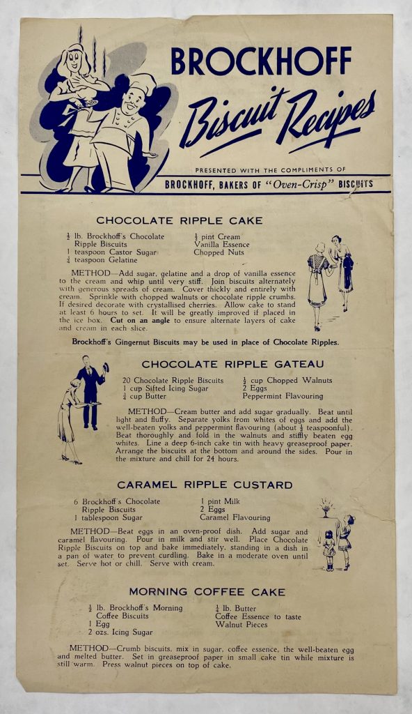 Catalogue of bonus presents and cookery book. Number 2, [193?], Brockhoff's (N.S.W.) Ltd., Sydney, N.S.W.; RARELTP 641.71 B7829C2. Image credit: Albertine Hamilton