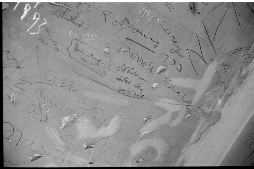 Graffiti by staff on the Dome