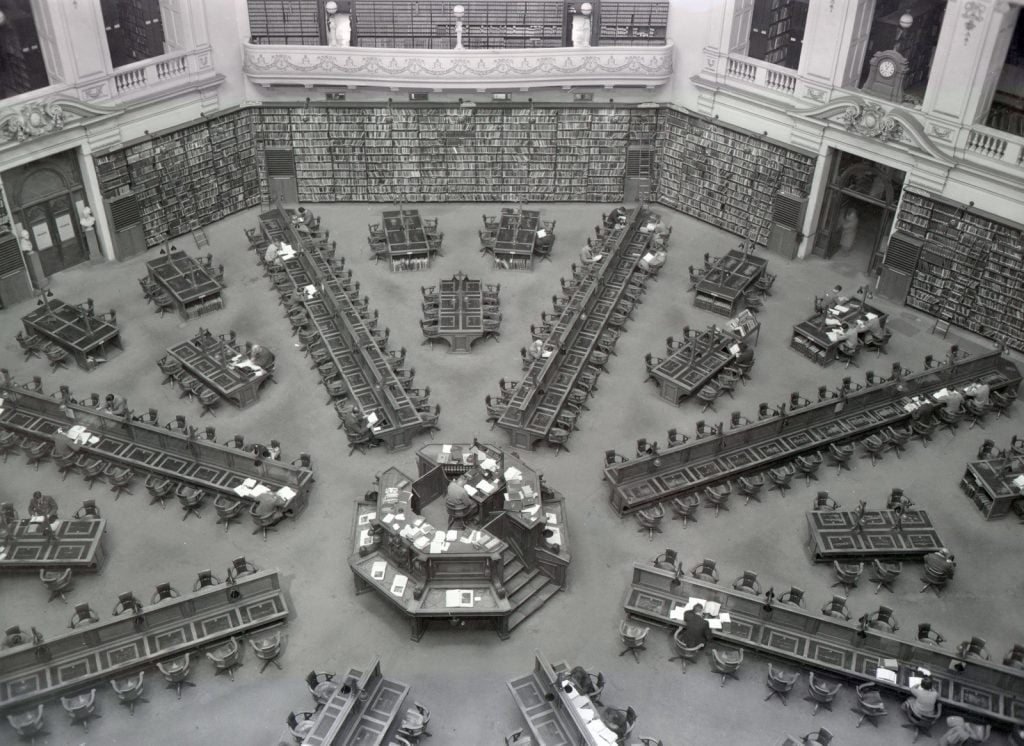 View of the Domed reading room from above