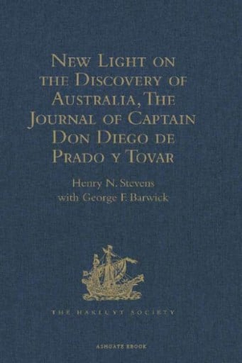 Blue cover of the book New Light on the Discovery of Australia