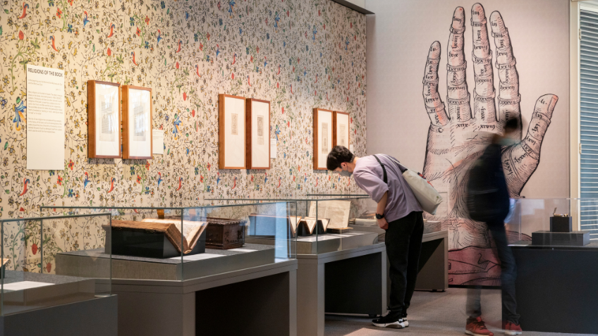 Part of the World of the Book Exhibition with unseen patrons in view