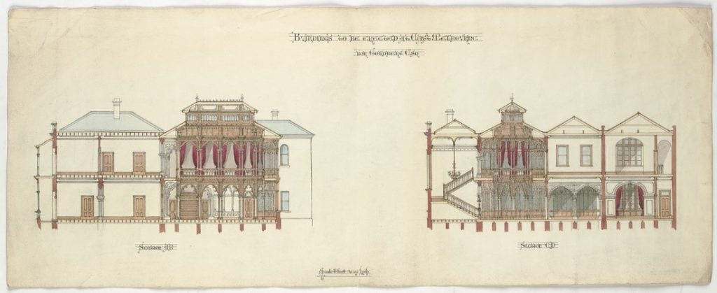 Buildings to be erected at East Melbourne for Goldberg Esq / Pitt, William 1855-1918 [1881?]