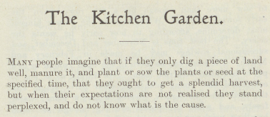 text describing the perplexity at causes of failure in the kitchen garden