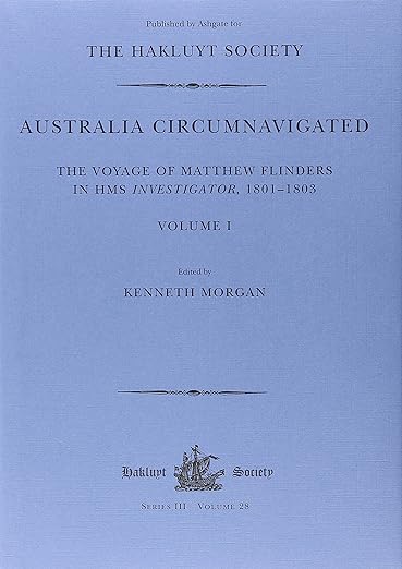 Light blue cover of volume one of Australia Circumnavigated