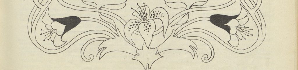 line drawing of floral page border