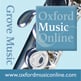 oxford music online datbase logo with a scetion of a flute in the background