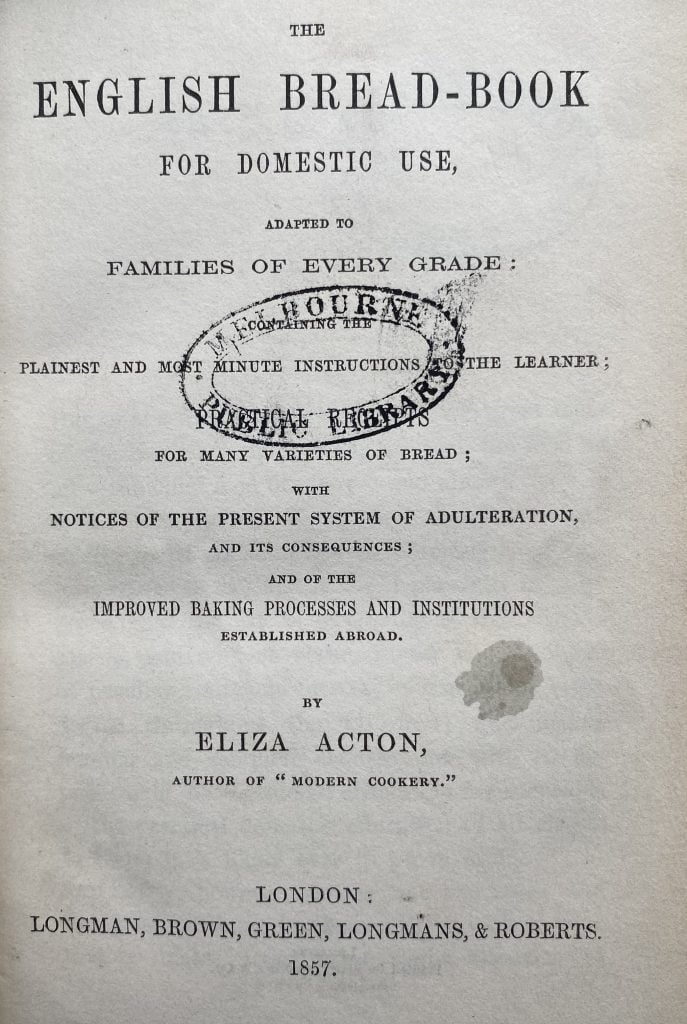 Title page of the english bread book