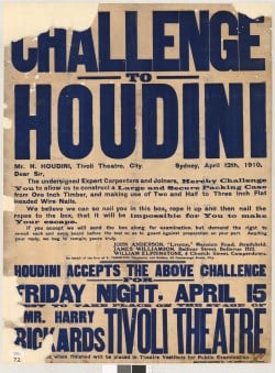 Challenge to Houdini at Tivoli poster