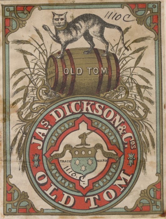 Cat on barrel advertisement