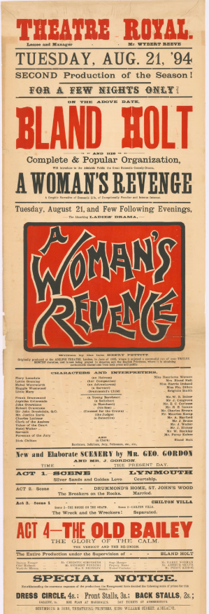 playbill for production listing plays and performers