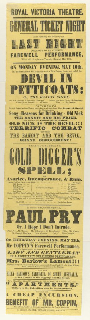 playbill for production listing plays and performers