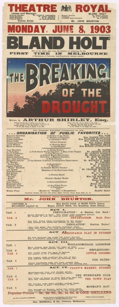 playbill for production listing plays and performers