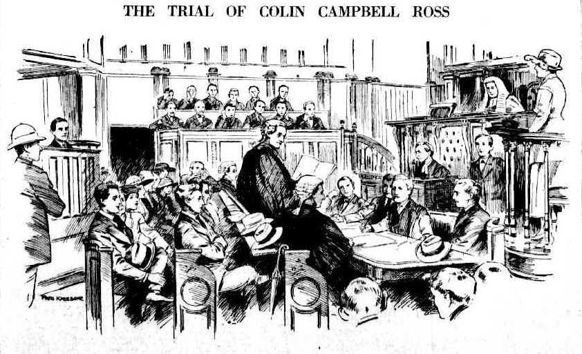 courtroom sketch of Colin Ross trial