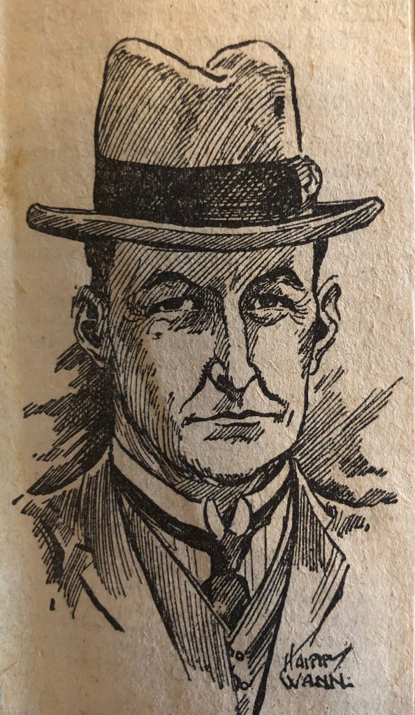newspaper sketch of Detective Piggott