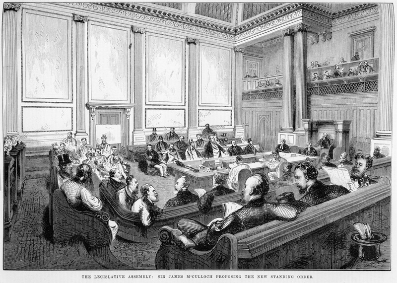 Scene from Victorian Parliament