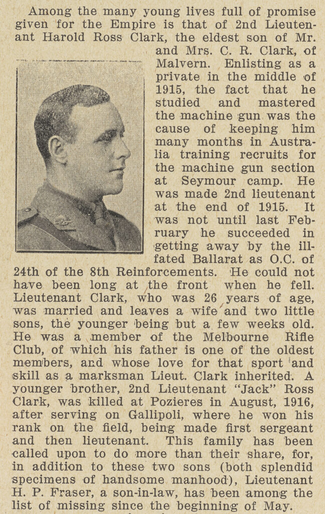 Newspaper article containing text and a small profile photo of a young soldier. 