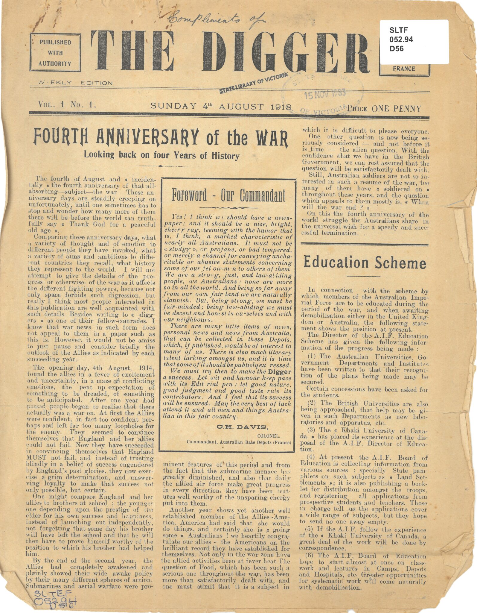 State Library Victoria – Online Collection Spotlight: Trench journals ...