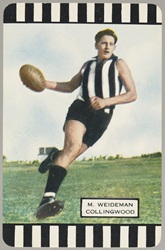Football card with Collingwood player